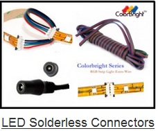 LED strip light solderless connector