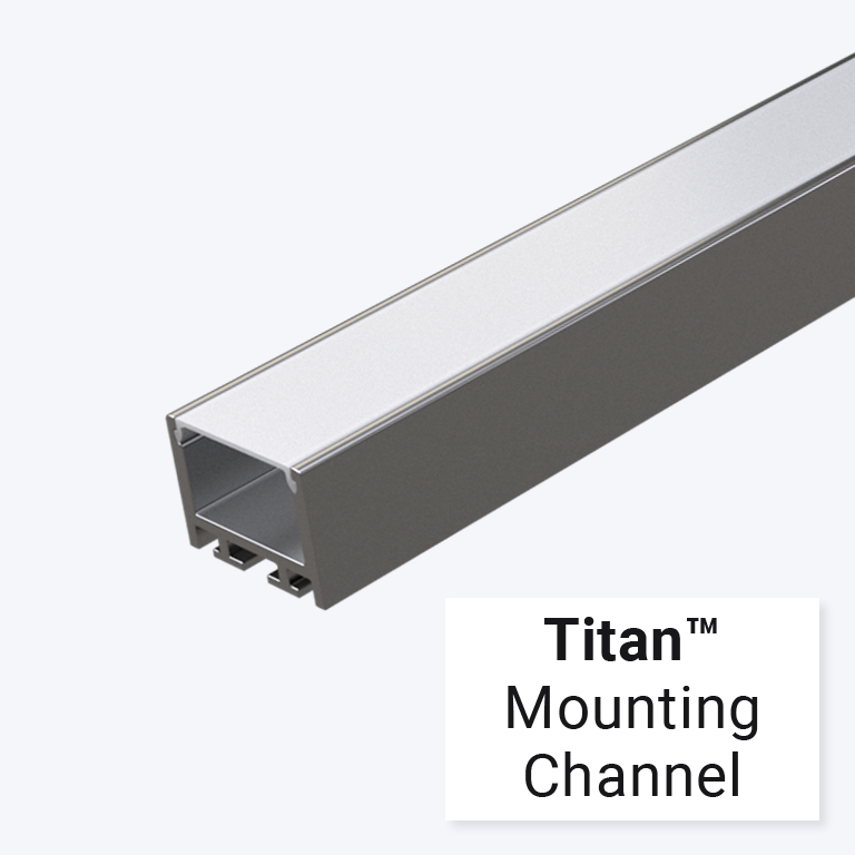 Titan mounting channel for secure LED strip mounting