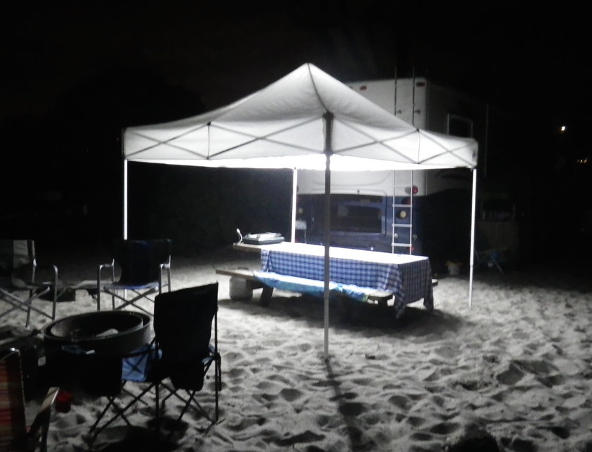 diy camping light ez up LED strip