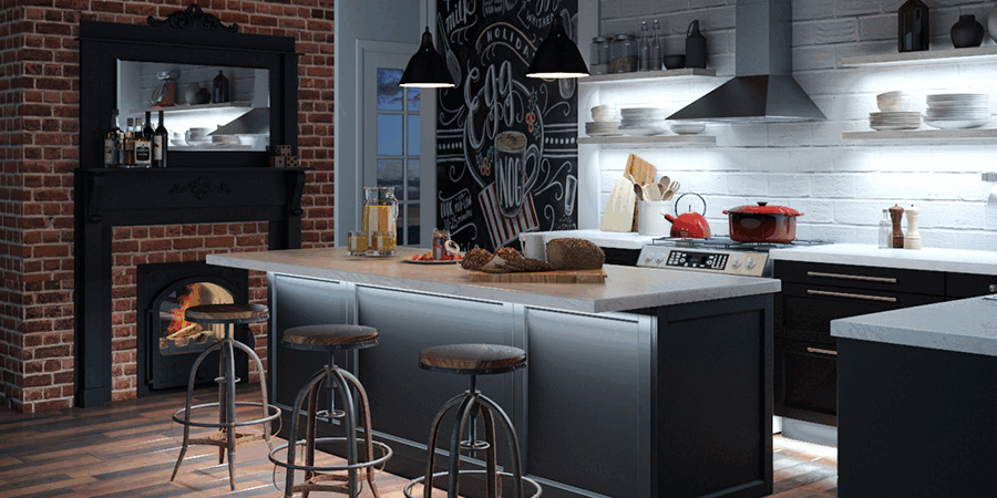 Kitchen Lighting Contemporary kitchen with under-cabinet LED strip lights