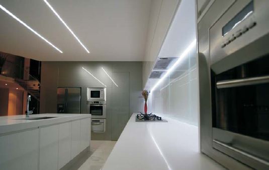 Under cabinet lighting for kitchens