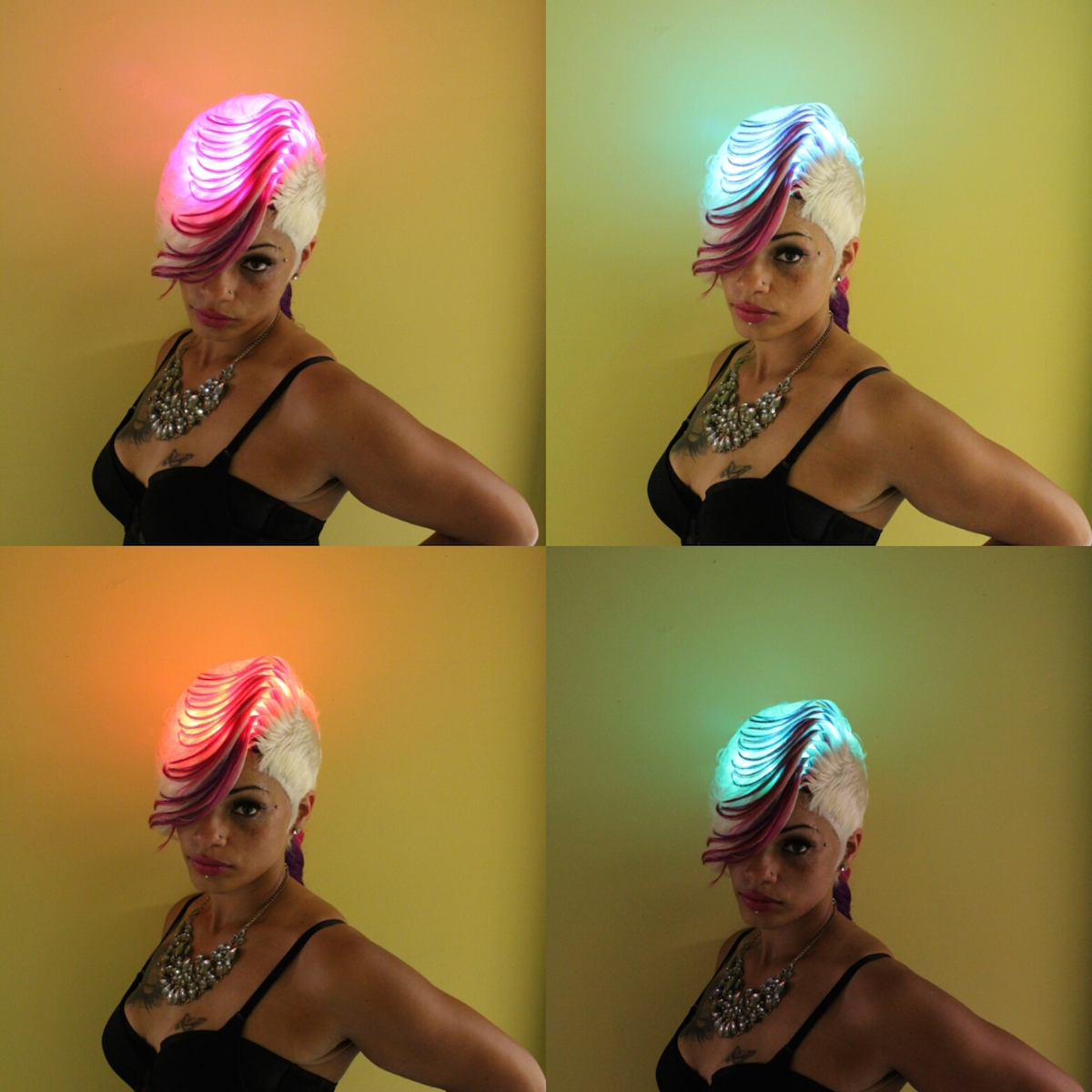 rgb strip lighting fashion hair show