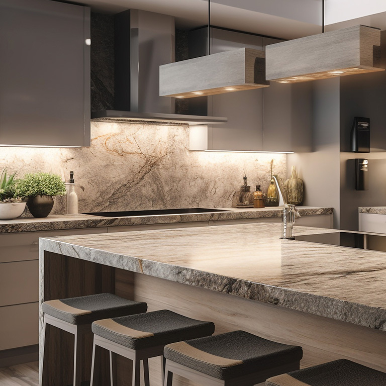 Efficient LED lights for wet areas in a kitchen