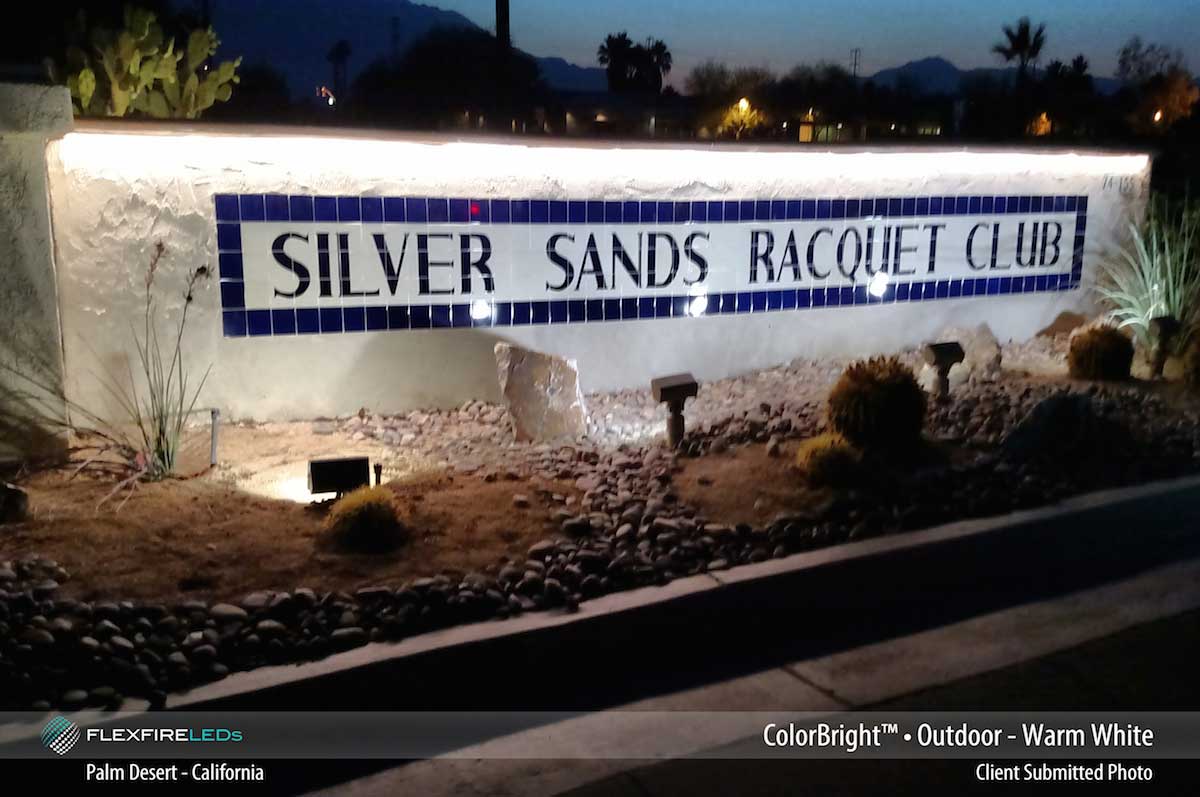 Commercial Led Strip Lighting Projects From Flexfire Leds Outdoor Signage Accent Lighting